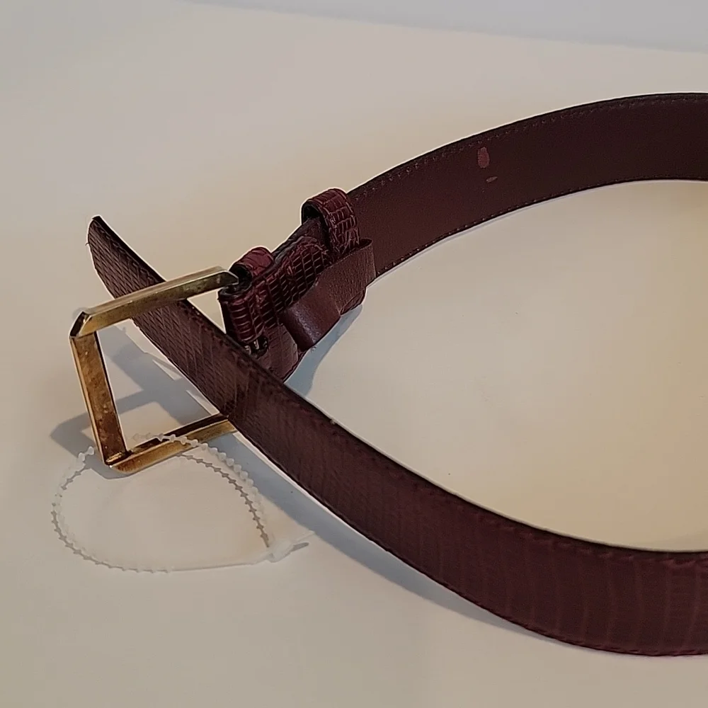 Bottega Veneta Kids Belt red snakeskin needs holes gold hardware